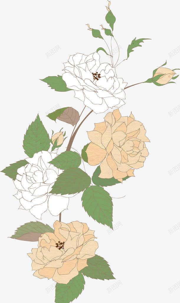 手绘绿色植物花朵简约png免抠素材_88icon https://88icon.com 简约 绿色植物 花朵