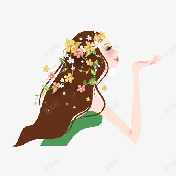 时尚简约风带花冠女郎png免抠素材_88icon https://88icon.com 女郎 时尚 简约风