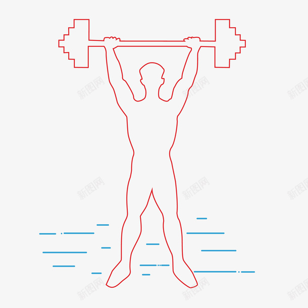 手绘举重的人矢量图eps免抠素材_88icon https://88icon.com png素材 举重的人 手绘 矢量图