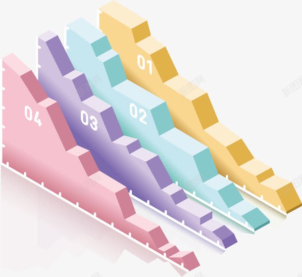 PPT信息图元素矢量图ai免抠素材_88icon https://88icon.com PPT 上升线 信息图 商业 对比 矢量图 阶梯线 高低线