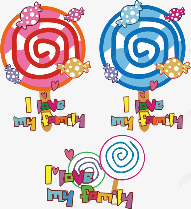 卡通棒棒糖png免抠素材_88icon https://88icon.com PNG素材 卡通 彩色 棒棒糖