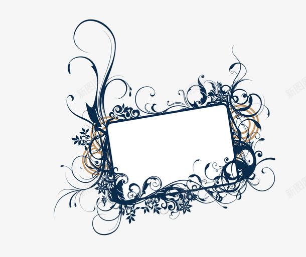 边框png免抠素材_88icon https://88icon.com 几何 墨绿色 矢量边框 边框