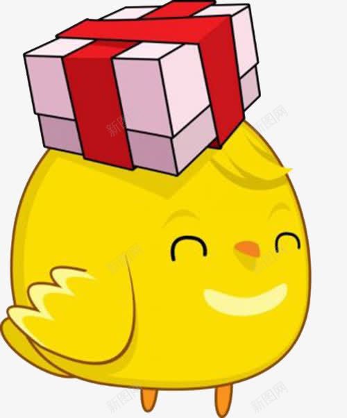 顶着礼物的小萌鸡png免抠素材_88icon https://88icon.com 可爱 可爱的小鸡 呆萌的小鸡 小萌鸡 小鸡 礼物 萌萌的 萌鸡