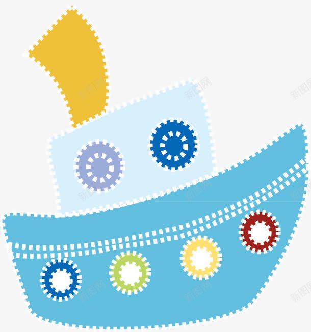 可爱卡通小船png免抠素材_88icon https://88icon.com 卡通动物 可爱卡通小船 矢量素材