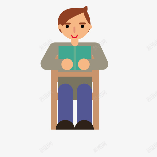 学生上课矢量图eps免抠素材_88icon https://88icon.com 上课 卡通 学生 学生头像 男孩 矢量图