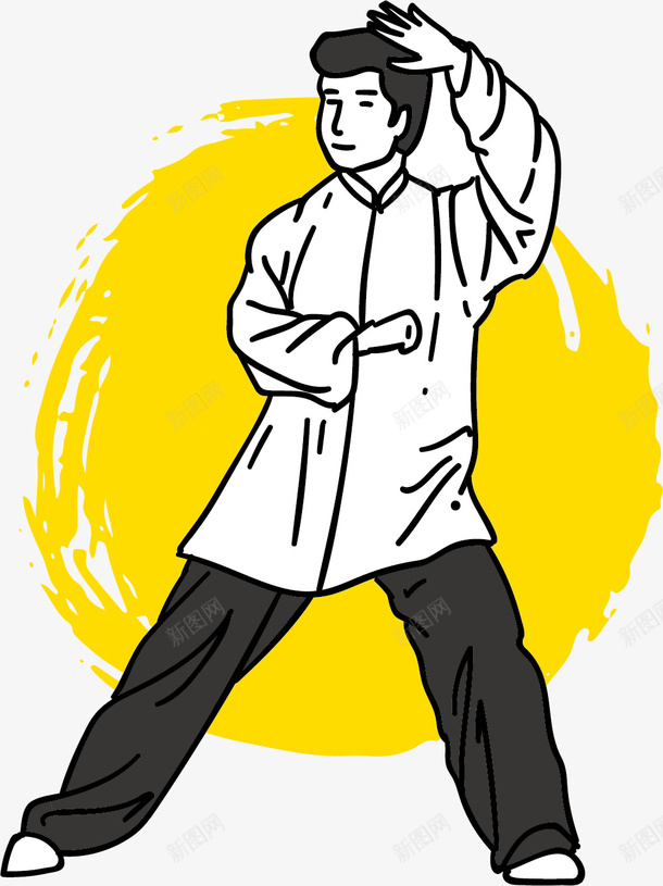 男性太极卡通武术矢量图eps免抠素材_88icon https://88icon.com 中华武术 卡通太极拳 卡通武术 太极 太极小人 太极武术 武术 男性 矢量图 矢量武术