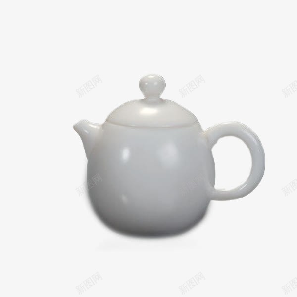 德臻德化白瓷茶具龙蛋壶png免抠素材_88icon https://88icon.com 产品实物 白色茶壶