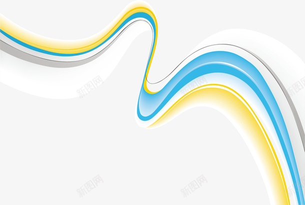 卡通彩带矢量图ai免抠素材_88icon https://88icon.com 喷射彩带 彩带 漂浮彩带 节日彩带 蓝色 金色彩带 矢量图