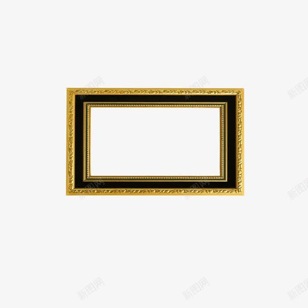 黑黄立体相框png免抠素材_88icon https://88icon.com 画框 相框 黑黄