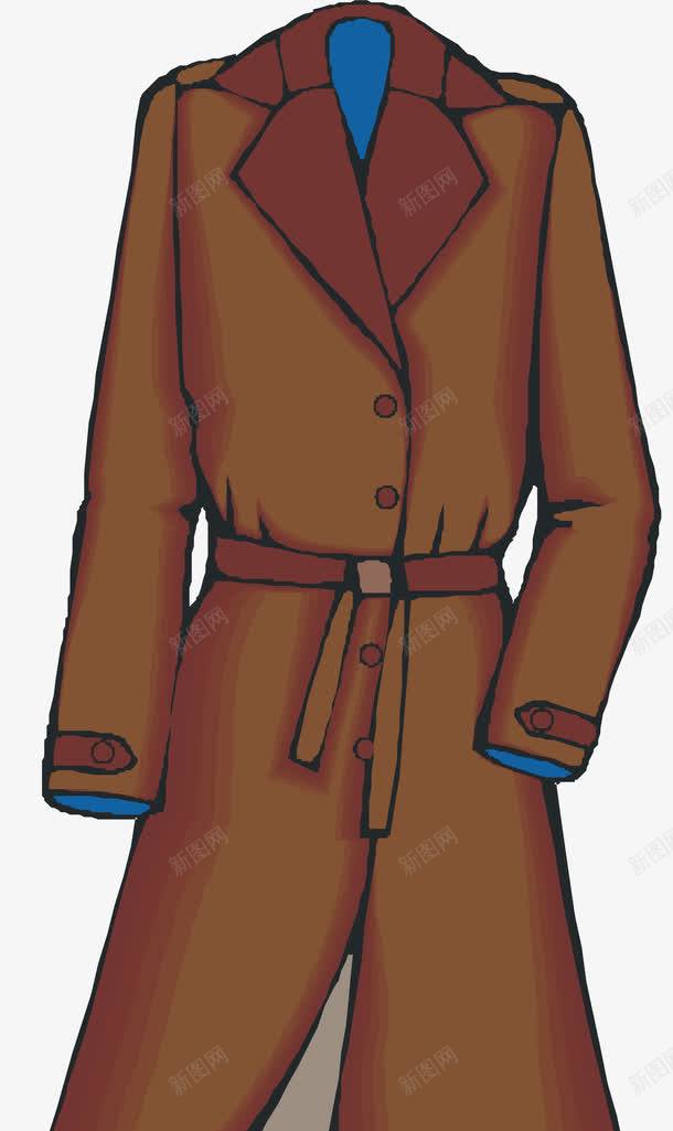 长款风衣png免抠素材_88icon https://88icon.com 棉面料 长款风衣