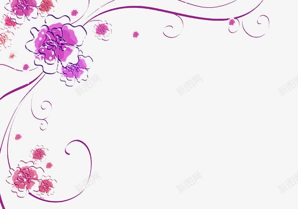 紫色艺术花边png免抠素材_88icon https://88icon.com 紫色 背景 艺术花边 边框