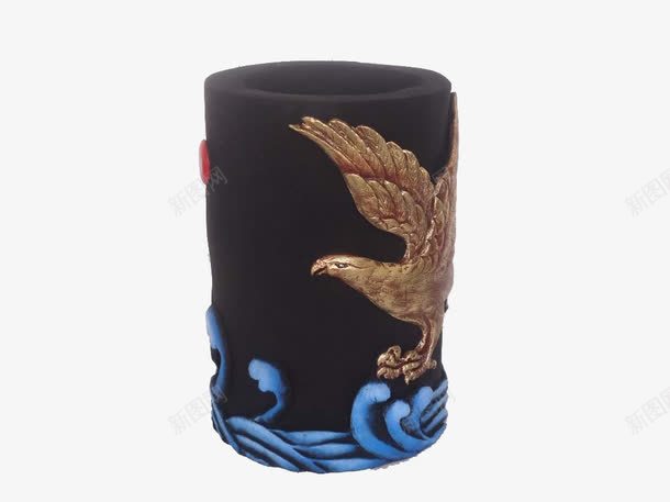 大展鸿图笔筒png免抠素材_88icon https://88icon.com 大展鸿图 工艺品 文房四宝 笔筒