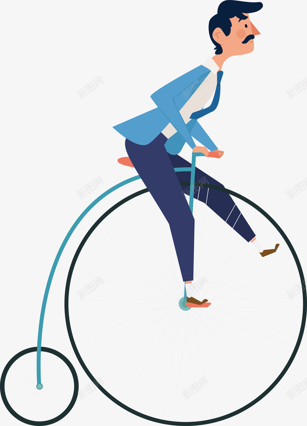 创意自行车矢量图ai免抠素材_88icon https://88icon.com 复古自行车 复古风 矢量png 脚踏车 自行车 蓝色单车 矢量图