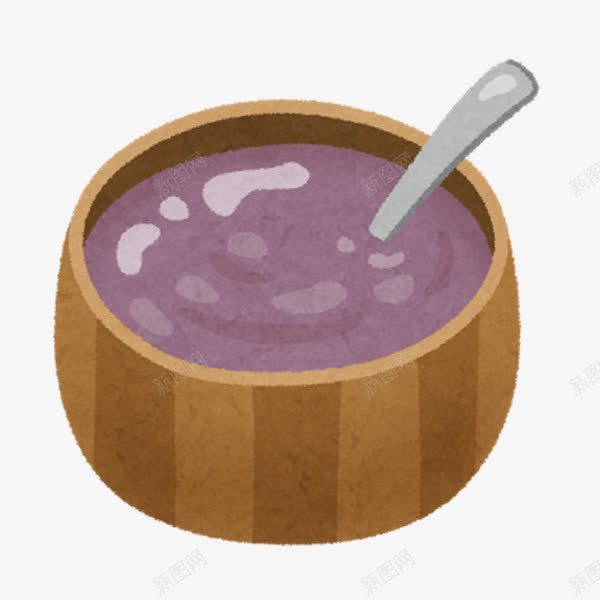 手绘紫薯粥png免抠素材_88icon https://88icon.com 卡通 手绘 紫色 紫薯粥