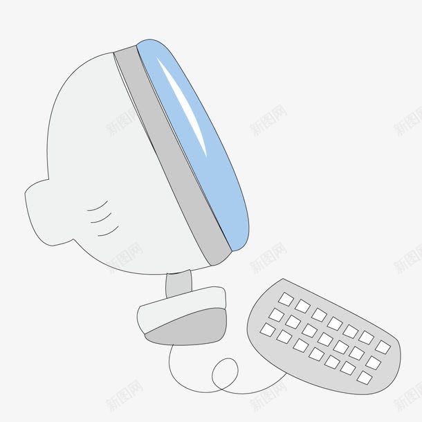 带键盘台式电脑png免抠素材_88icon https://88icon.com 台式 台式电脑 带键盘电脑 电脑 电脑矢量