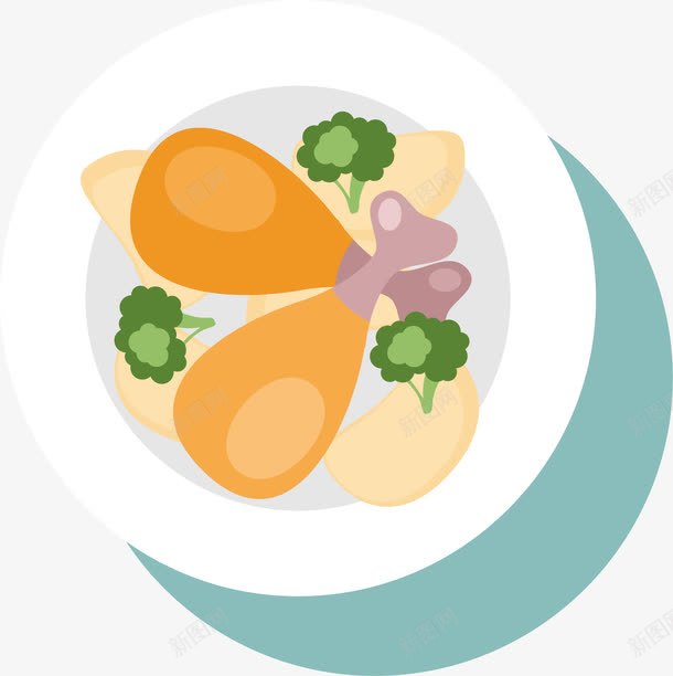 手绘美味鸡腿png免抠素材_88icon https://88icon.com 创意 可爱 彩色图 手绘 手绘图 简单 鸡腿