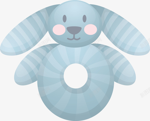 可爱灰蓝色兔子玩偶矢量图ai免抠素材_88icon https://88icon.com 兔子 兔子玩偶 婴儿玩具 灰蓝色 玩偶 矢量png 矢量图