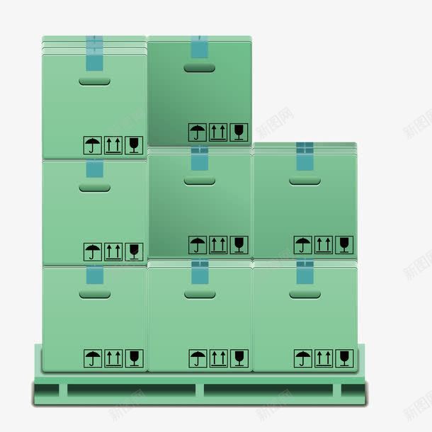 纸箱货物矢量图ai免抠素材_88icon https://88icon.com 纸箱 货物 货箱 矢量图