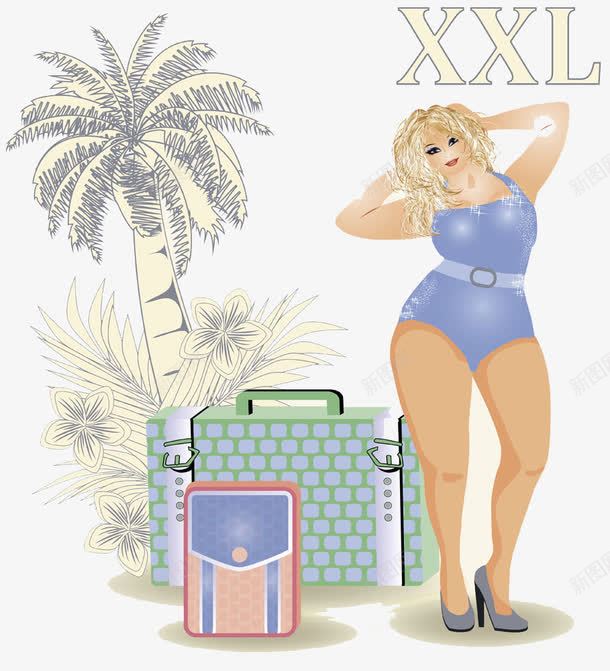 胖女人旅行png免抠素材_88icon https://88icon.com 交通工具 夏列营 旅游 旅游人 看表演 胖女人旅行 野炊 马戏团 高清免扣