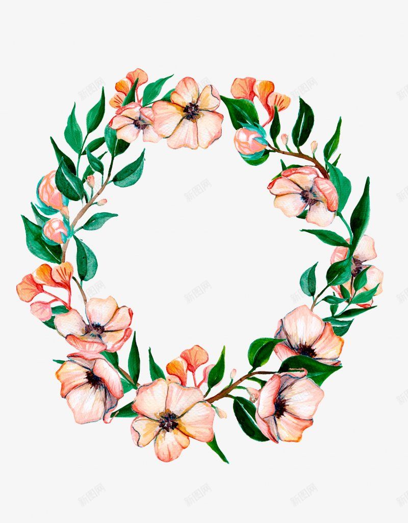 水彩精美花环png免抠素材_88icon https://88icon.com 手绘花环 花 花束 花簇 卡通花卉 卡通花朵 水彩花卉 水彩植物 水彩花朵 清新植物 优雅花朵 优雅花卉 花卉植物 植物开花 花卉插画 竹花朵 树叶 文化艺术绘画