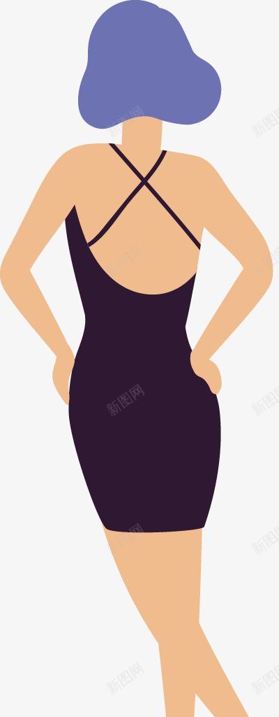 跳舞的美女背影卡通扁平人物图扁平等距插画人物合png免抠素材_88icon https://88icon.com 卡通扁平人物图 女性背影 跳舞的美女背影