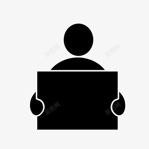 举牌展示抗议图标svg_88icon https://88icon.com 举牌 创意生成 头脑风暴 展示 展示创意 抗议 海报 演示 演示者