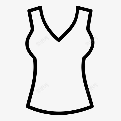 背心女式上衣束腰外衣图标svg_88icon https://88icon.com t恤 夏季衬衫 女式t恤 女式上衣 布料 束腰外衣 背心 衣服和鞋子 衬衫