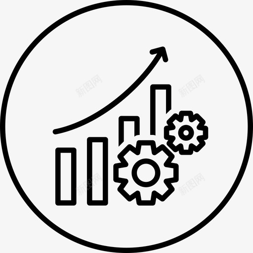计划条形图生成图标svg_88icon https://88icon.com 业务圆线 价值 增长 投资者 条形图 生成 计划