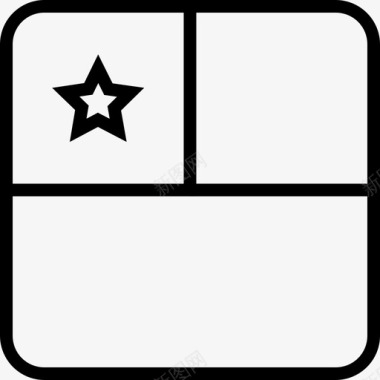 智利国家国旗图标图标icon 智利国家国旗图标图标