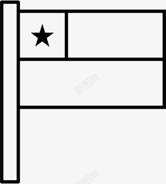 智利国家国旗图标图标icon 智利国家国旗图标图标