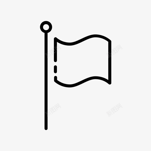 旗帜旗杆红旗图标svg_88icon https://88icon.com 挥舞 旗帜 旗杆 红旗 警告