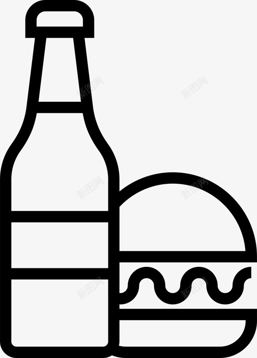 食品和饮料饮料汉堡图标svg_88icon https://88icon.com 快餐 汉堡 购物和零售02 食品和饮料 饮料