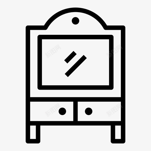 化妆镜家具图标svg_88icon https://88icon.com 化妆镜 家具