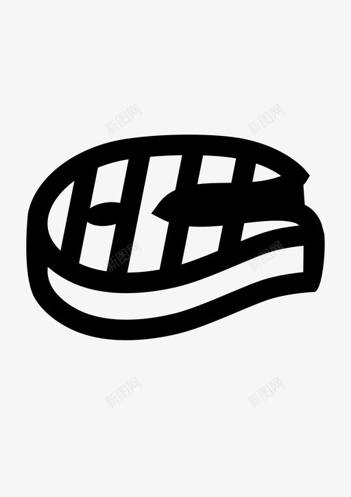 鱼排烧烤肉图标svg_88icon https://88icon.com 三文鱼排 新鲜冷冻三文鱼排 烧烤 肉 鱼排