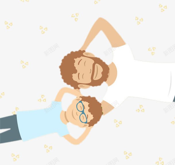 一对父子png免抠素材_88icon https://88icon.com 动漫 卡通 彩色人物 手绘人物