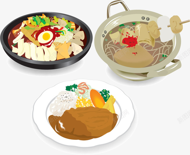 手绘美食矢量图ai免抠素材_88icon https://88icon.com 手绘 美食 食物 矢量图