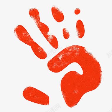 手掌印记png免抠素材_88icon https://88icon.com 印记 图案 手 手掌 红色手掌印