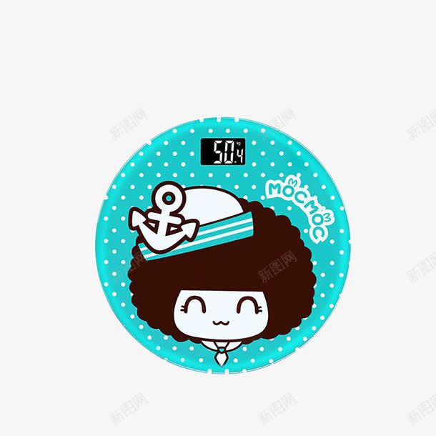 实物卡通可爱女孩人体秤png免抠素材_88icon https://88icon.com 人体秤 卡通可爱女孩 电子产品实物 蓝色体重秤