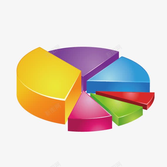 彩色立体统计图png免抠素材_88icon https://88icon.com 分布 图报表 立体 统计