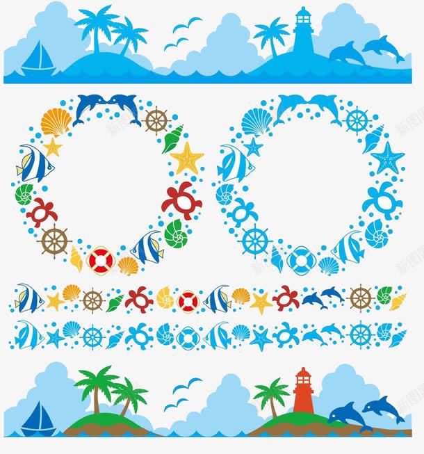 圆png免抠素材_88icon https://88icon.com 圆 山景 底纹 花纹 蓝色