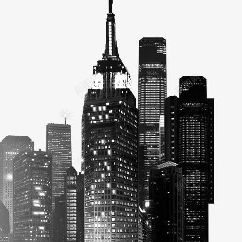 城市剪影png免抠素材_88icon https://88icon.com 剪影 城市 夜色
