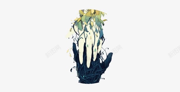 创意手绘两手相牵png免抠素材_88icon https://88icon.com 创意设计 卡通设计 扁平创意图
