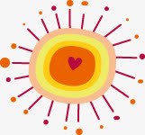 黄色卡通可爱手绘太阳png免抠素材_88icon https://88icon.com 卡通 可爱 太阳 黄色