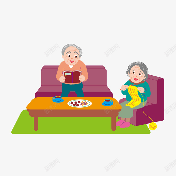 老人生活矢量图eps免抠素材_88icon https://88icon.com 孝敬爸妈 尊敬长辈 尊老敬老 矢量图 老人生活 长辈
