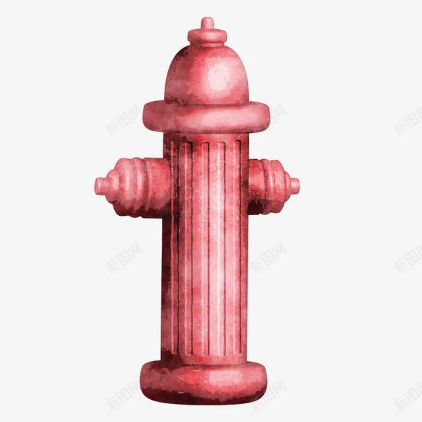 手绘消防栓png免抠素材_88icon https://88icon.com 卡通 手绘 消防栓 粉色