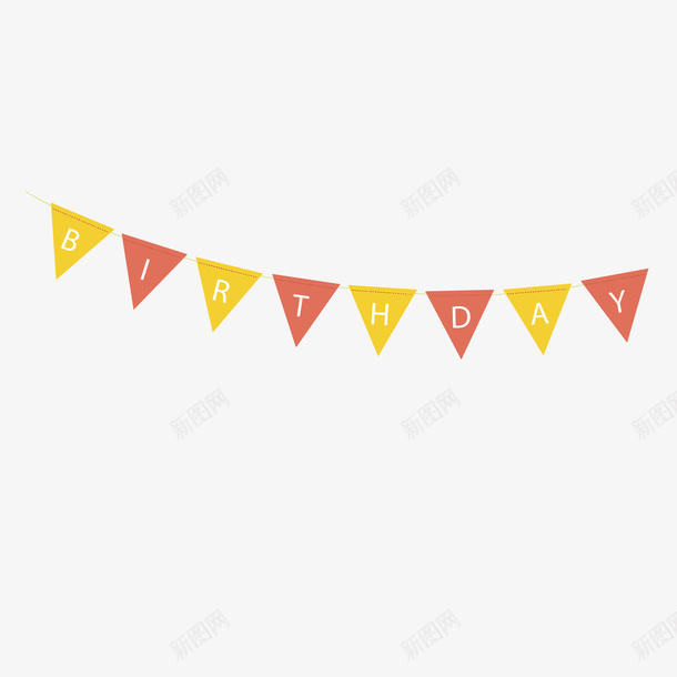 红黄色三角形生日条旗矢量图ai免抠素材_88icon https://88icon.com 三角形 条旗 生日条旗 白色 红色 英文 黄色 矢量图