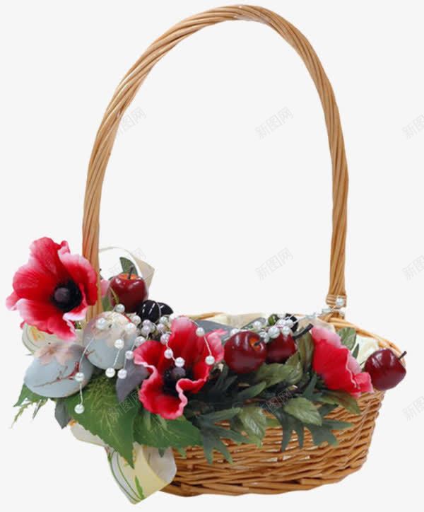 节日花篮png免抠素材_88icon https://88icon.com 花篮 花草
