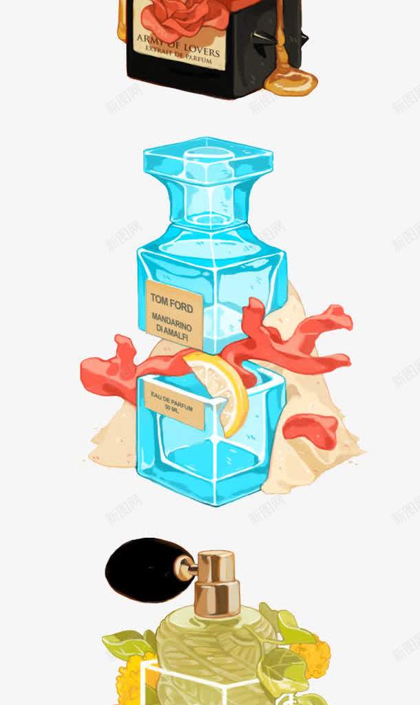 香水瓶png免抠素材_88icon https://88icon.com 卡通 卡通插画 手绘 香水瓶