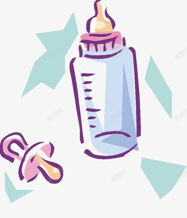 洁白世界png免抠素材_88icon https://88icon.com 奶嘴 奶粉 绘画 艺术 装饰