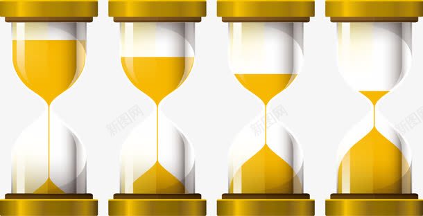 金色沙漏时间流逝图矢量图eps免抠素材_88icon https://88icon.com 时间 沙漏 符号 金色 矢量图